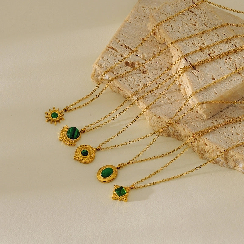 Elegant Luxurious Shiny Geometric Tree 304 Stainless Steel Necklace