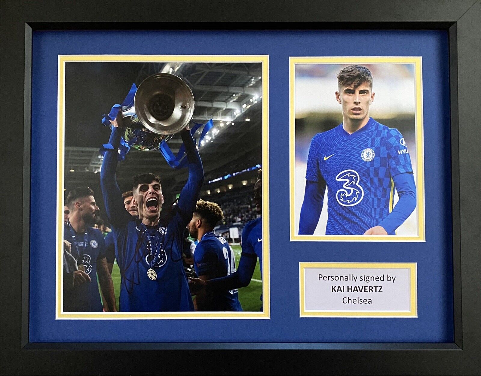 Kai Havertz Hand Signed Chelsea Photo Poster painting In 16x12 Frame Display, See Proof