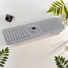 2Pcs Silicone Sink Splash Guard Quick Dry Water Catcher Mat for Sink (Grey)