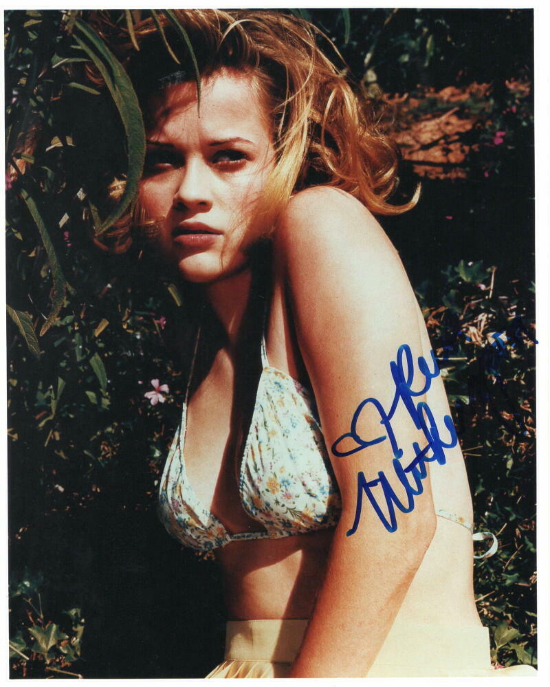 REESE WITHERSPOON SIGNED AUTOGRAPH 8X10 Photo Poster painting SEXY W/ VINTAGE FULL SIGNATURE JSA