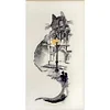 Ink Architectural Cat-Full Embroidery 2 Strands 18CT Counted Cross Stitch-30*55CM