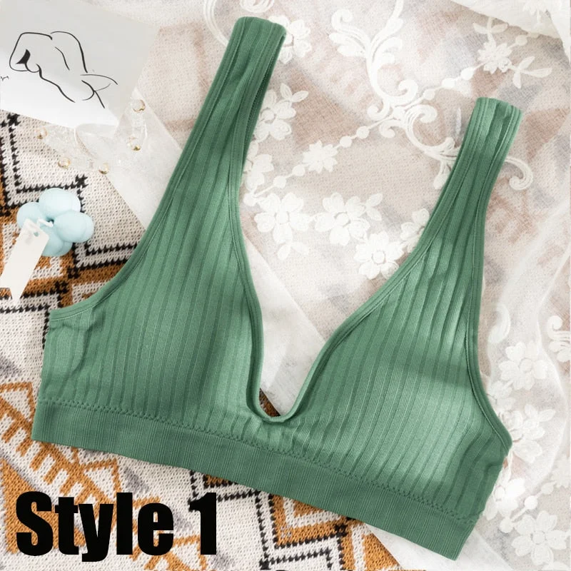 Seamless Bra Sports Bras For Women Plunge Bra Top Female Brassiere Women Underwear Backless Deep V Sexy Lingerie Bralette