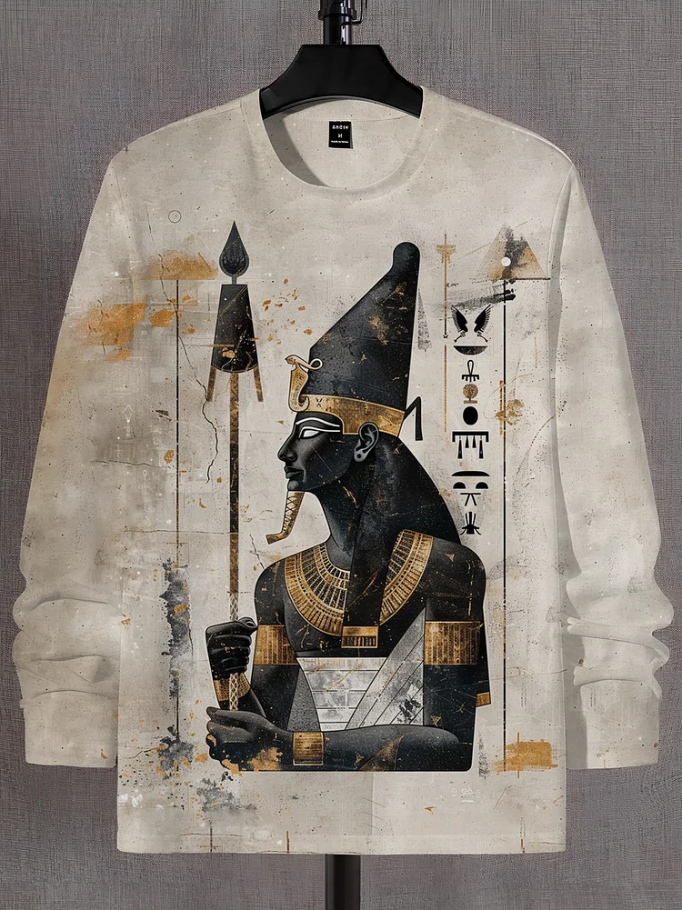 Men's Egyptian Pharaoh Pattern Print Casual Sweatshirt