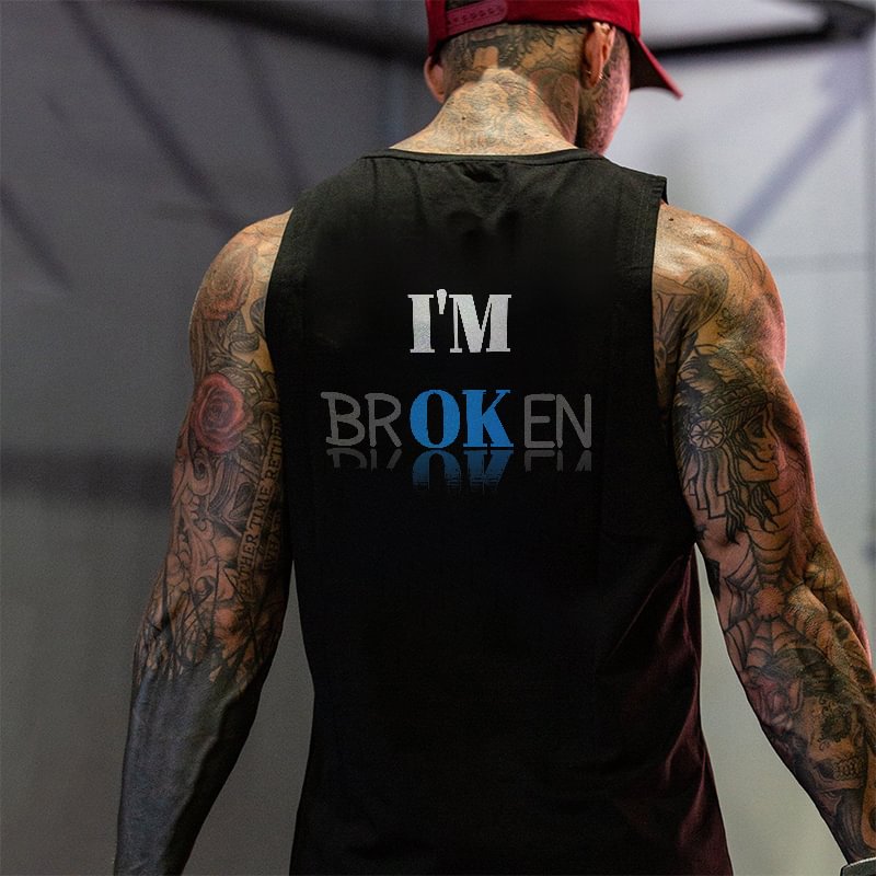 Mens Casual I'm Broken Casual Vest -  