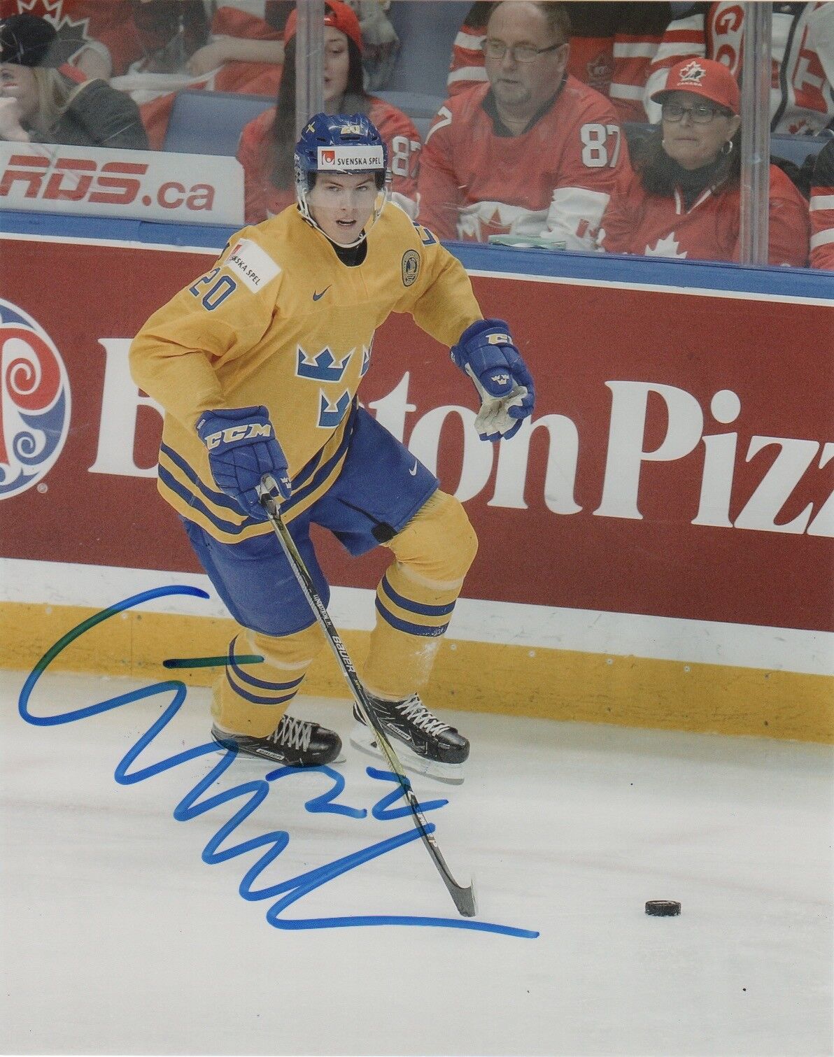 Team Sweden Isac Lundestrom Autographed Signed 8x10 NHL Photo Poster painting COA #5