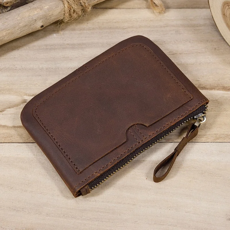 Inongge Genuine leather short wallet for coins men women coin purse card holder wallets male female little leather coin purse