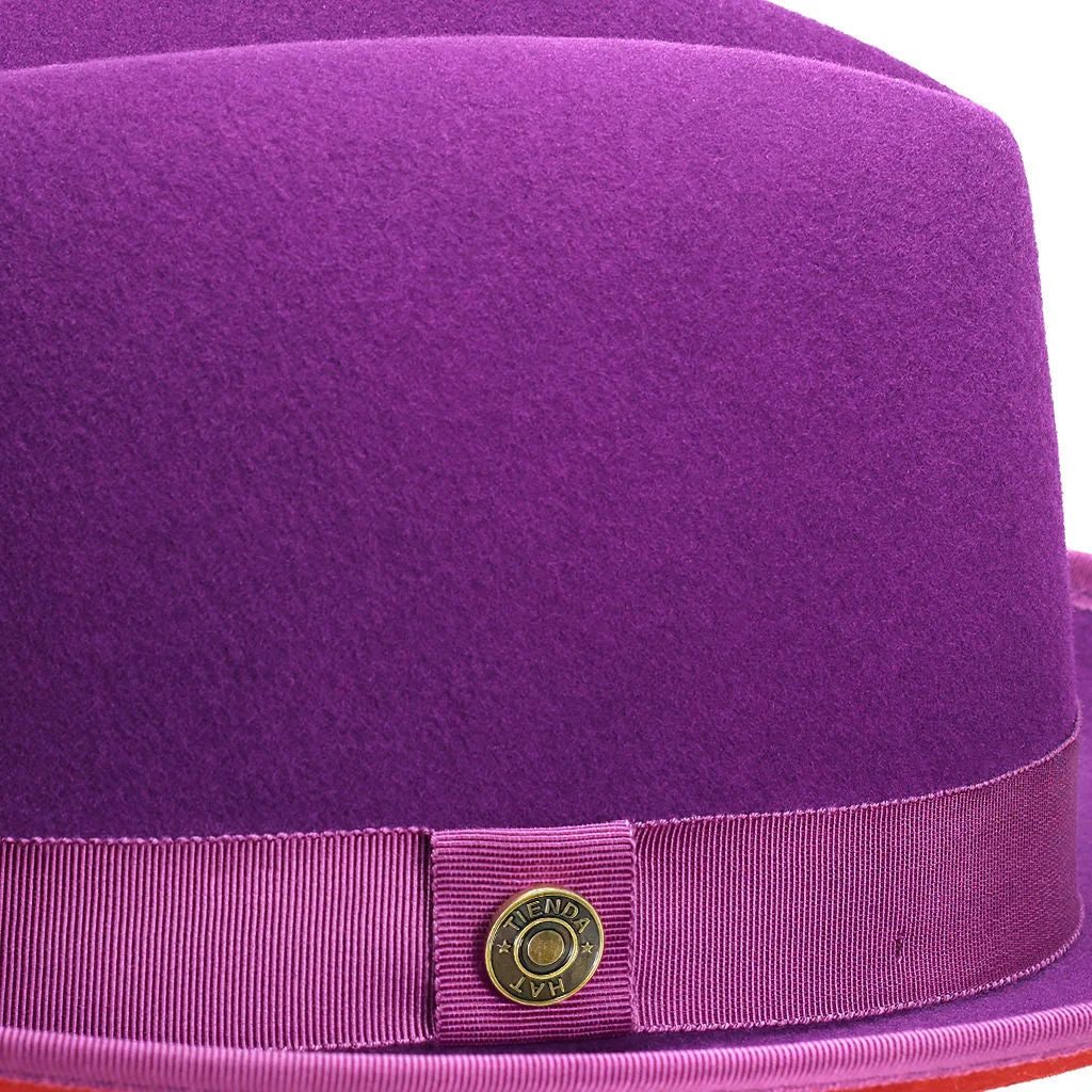 Classic Center-creased Fedora-King (Violet Purple)