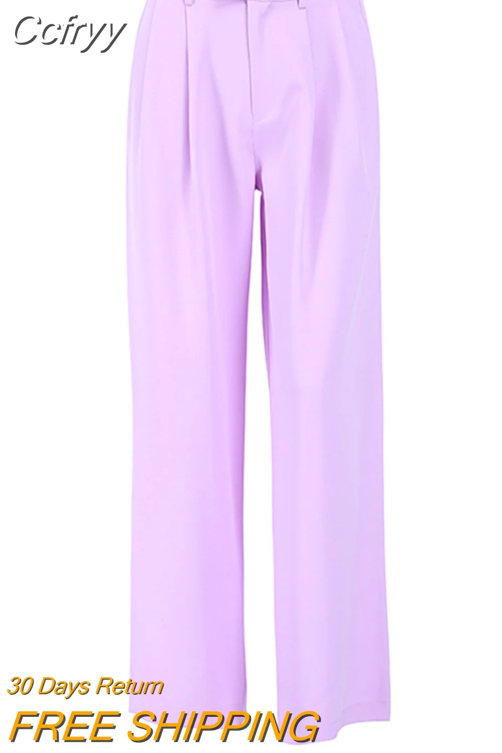 Huibahe Lavender Chic Pleated Women Palazzo Trousers High Waist Wide Leg Pants Floor-Length 2023 Lady Trousers Pocket Solid