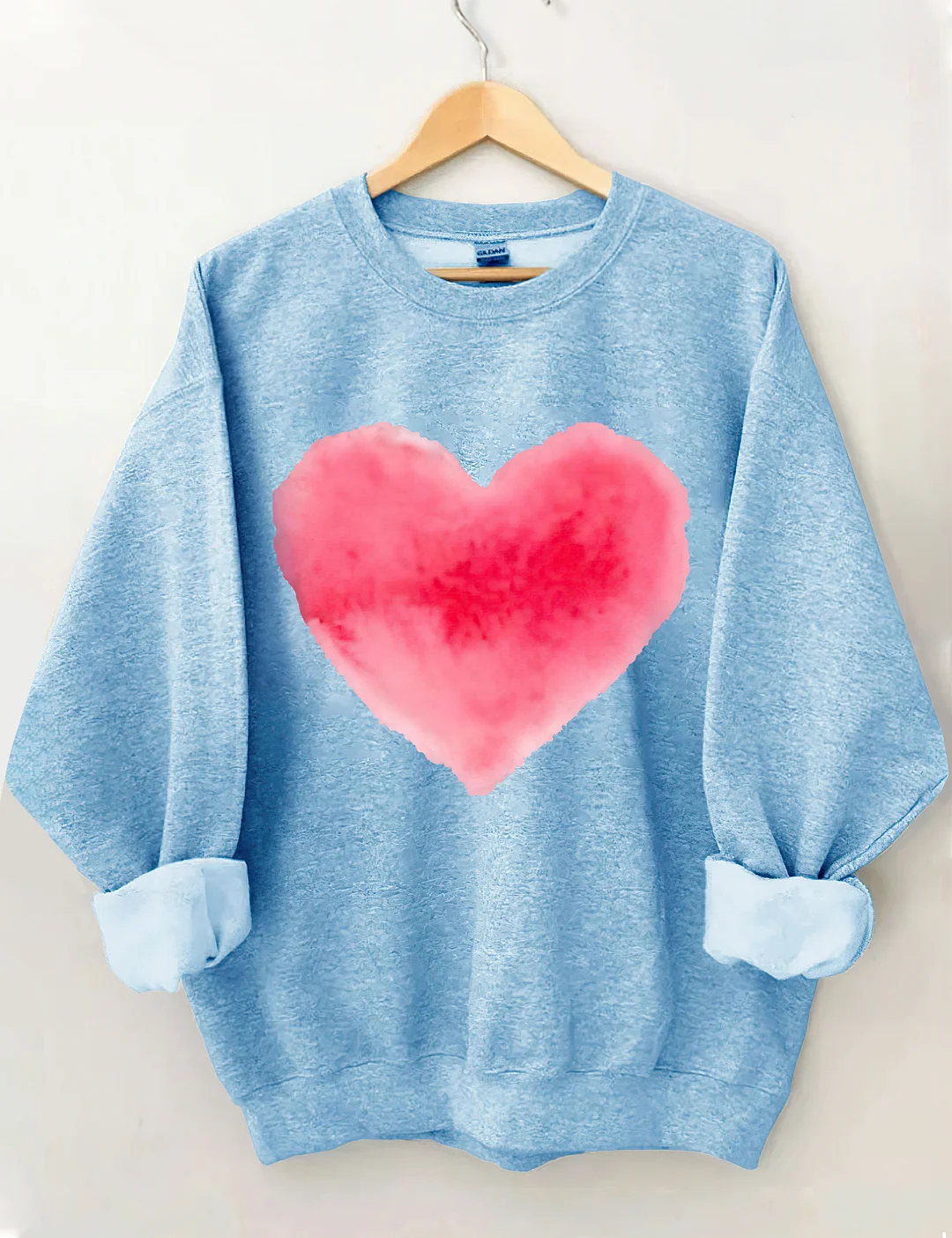 Watercolor Heart Valentine's Day Sweatshirt