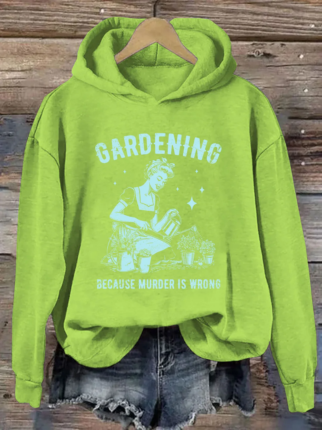 Gardening Because Murder Is Wrong Hoodie