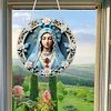 DIY Holy Mother Acrylic Special Shape Diamond Painting Hanging Pendant