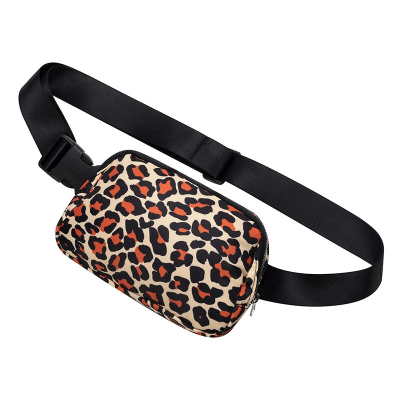 Unisex Classic Style Streetwear Leopard Nylon Waist Bags