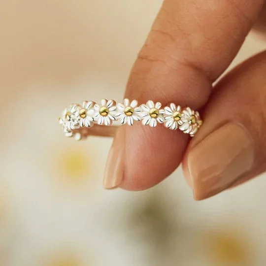 Sweet Daisy Flower Ring(Adjustable)