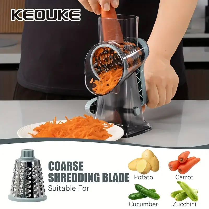 1pc vegetable cutter rotary vegetable slicer vegetable grater manual cheese grater multifunctional vegetable cutter potato fruit chopper for kitchen kitchen stuff kitchen gadgets 4