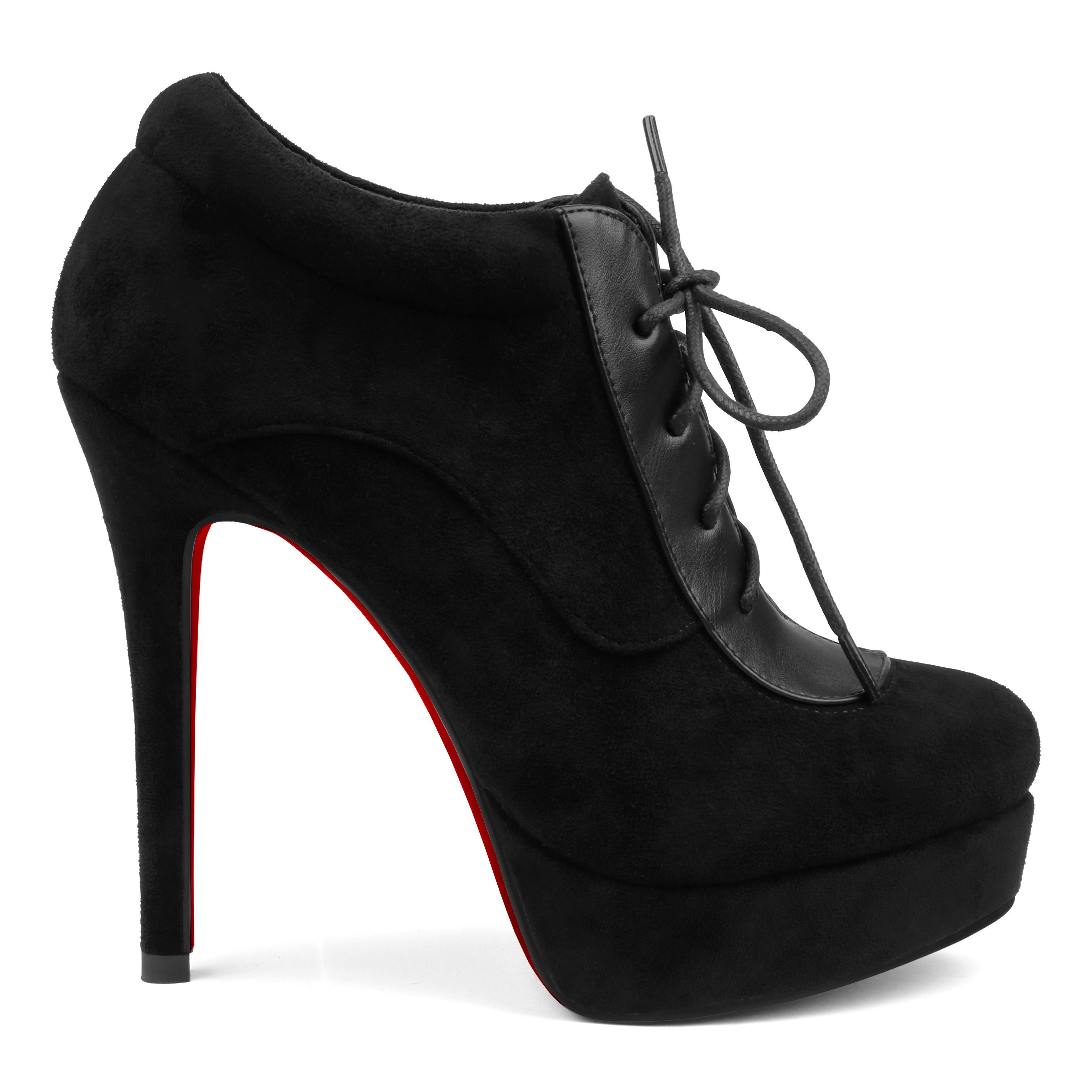 130mm Women's Ankle Boots High Heels Platforms Shoes Red Bottom Pointy Toe Sexy Boots-MERUMOTE