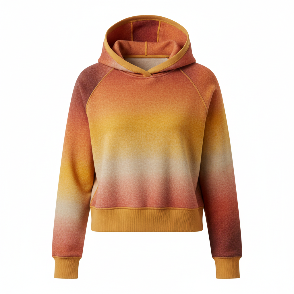thesupersurf Gradient Orange Hoodie with Loose Fit 