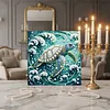 uk.everydayedeals DIY Pearl Painting With Frame - Handmade Self-Adhesive Pearls - Turtle(25*25cm)