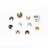 100PCS Iron Crimp Beads Covers Round Crimp Cover Clamp Tips Knot Cover Metal DIY Jewelry