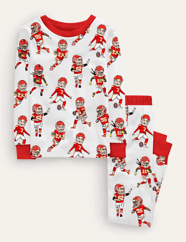 Kid's Kansas City Chiefs Football Pajama Set