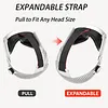 Soft Rubber HeadStrap for Meta Quest 3/3S Accessories Adjustable Replacement Strap Breathable Enhanced Support and Reduce Facial Stress