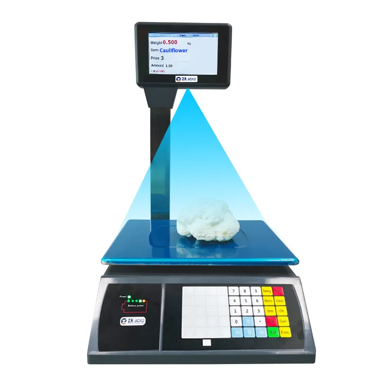 High Quality Dual Screen Design RFID AI Recognition Products RFID Retail Weighing Scale for Vegetable Market