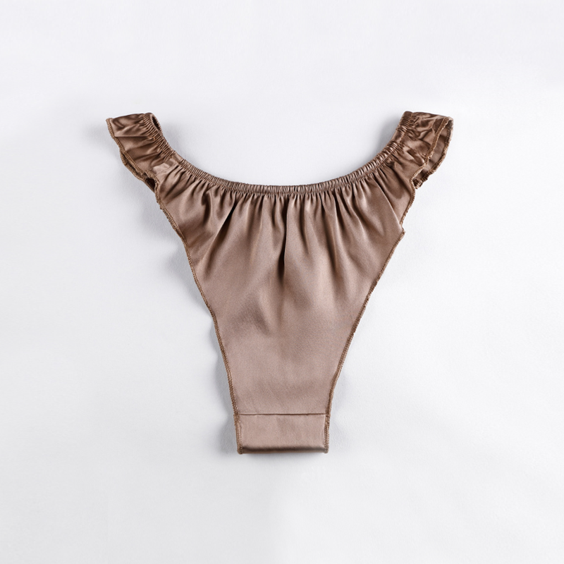 Solid Women's Silk Thong REAL SILK LIFE