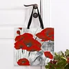 Black and Red Flowers - 11CT DIY Stamped Cross Stitch Shopping Bag 40*40cm/15.75*15.75in