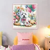 Flower Biscuit Schnauzer-11CT Stamped Cross Stitch 40*40cm/15.75*15.75in tapestrymarket