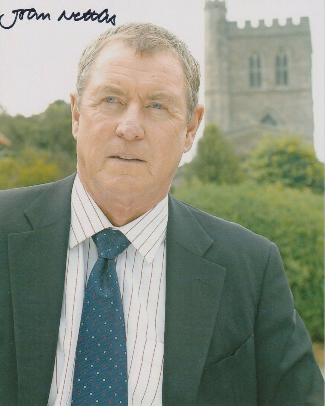 John Nettles signed 10 x 8