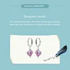 925 Sterling Silver Skull Hands Pink Heart Drop Earrings