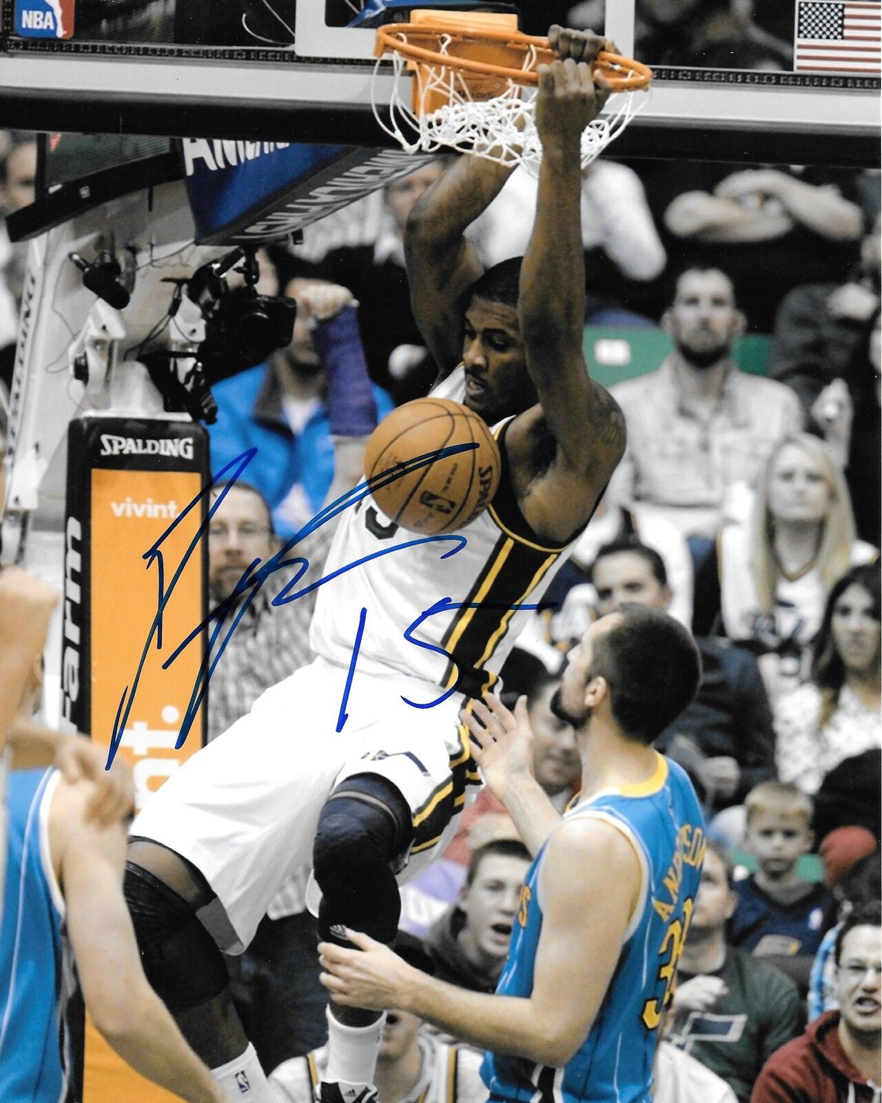 GFA Utah Jazz * DERRICK FAVORS * Signed 8x10 Photo Poster painting D3 COA