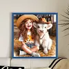 Sunshine Girl Cow-11CT Stamped Cross Stitch 40*40cm tapestrymarket