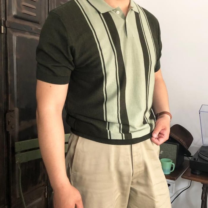50s Lapel Pullover Retro Knit Short 