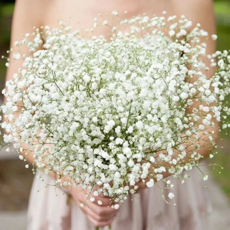 90Heads 52cm Babies Breath Artificial Flowers Plastic Gypsophila DIY Floral Bouquets Arrangement for Wedding Home Decoration