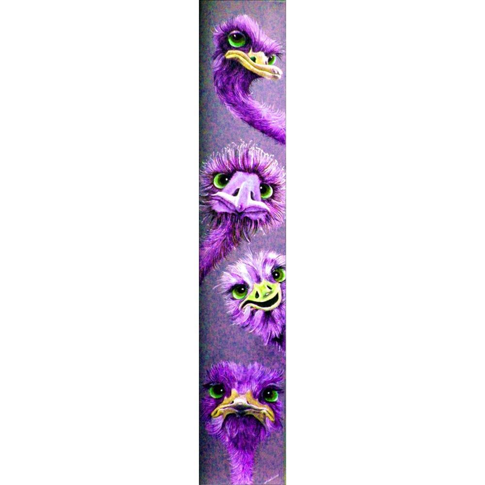 Big Size Round Diamond Painting - Purple Ostrich (115*25cm)