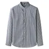  Gioiacombo&trade; Camicia a maniche lunghe a righe casual da uomo