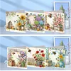 6Pcs DIY Diamond Painting Greeting Card Set with Envelopes Crystal Painting Art Greeting Cards for Beginner Adult Holiday Gifts