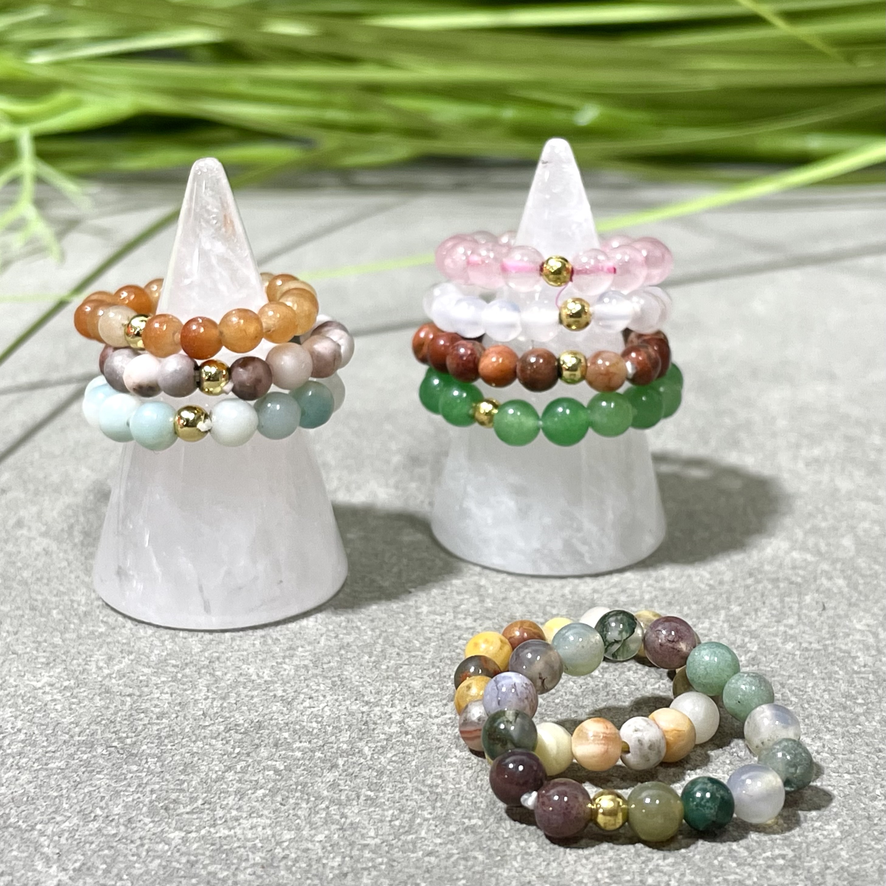 Mixed Crystal Adjustable Crystal Ring