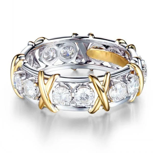 Cross Full Moissanite Diamond Ring