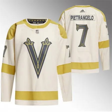 Men's Vegas Golden Knights #7 Alex Pietrangelo Cream 2024 Winter Classic   Stitched Jersey