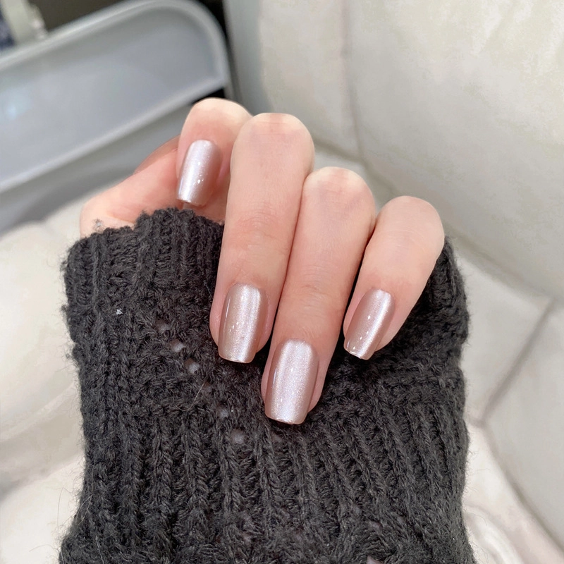 Wear Nail Beauty Nail Piece TikTok Hot Blush Gradient Butterfly Nail Sticker Finished Detachable Fake Nail