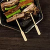 100 Pack | 10" Eco Friendly Paddle Party Picks, Bamboo Skewers, Decorative Top Cocktail Sticks