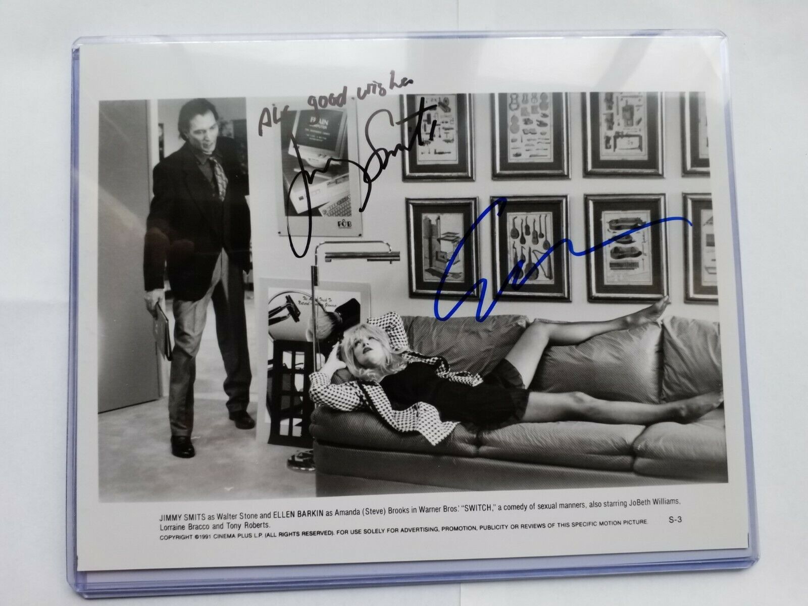 JIMMY SMITS & ELLEN BARKIN Signed Authentic AUTOGRAPH 8 x 10 Photo Poster painting