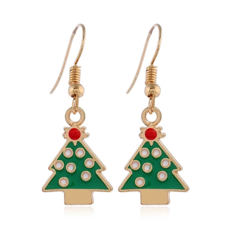 Fashion Christmas Tree Santa Claus Alloy Plating Women’s Drop Earrings 1 Pair