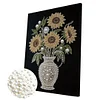 Upgrade Pearl Sunflower Vase DIY Premium 5D Diamond Painting Kit Pearlls painting Sparkling Special Shaped Diamond painting