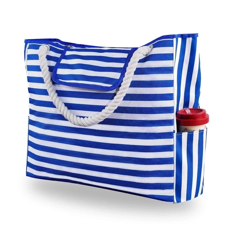Women’s Streetwear Stripe Canvas Shopping Bags