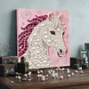 DIY Pearl Painting Unicorn for Home Decor with Frame(30*30cm)