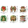 (US Local)6pcs Christmas  DIY Diamond Painting Art Pendant Wall Door Decoration
