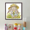 Rabbit Wearing A Straw Hat-14CT Stamped Cross Stitch 21*21cm/8.27*8.27in tapestrymarket