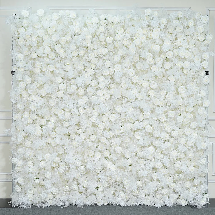 A7746 White foggrass rose cloth rolled wall fabric wall Party wedding background